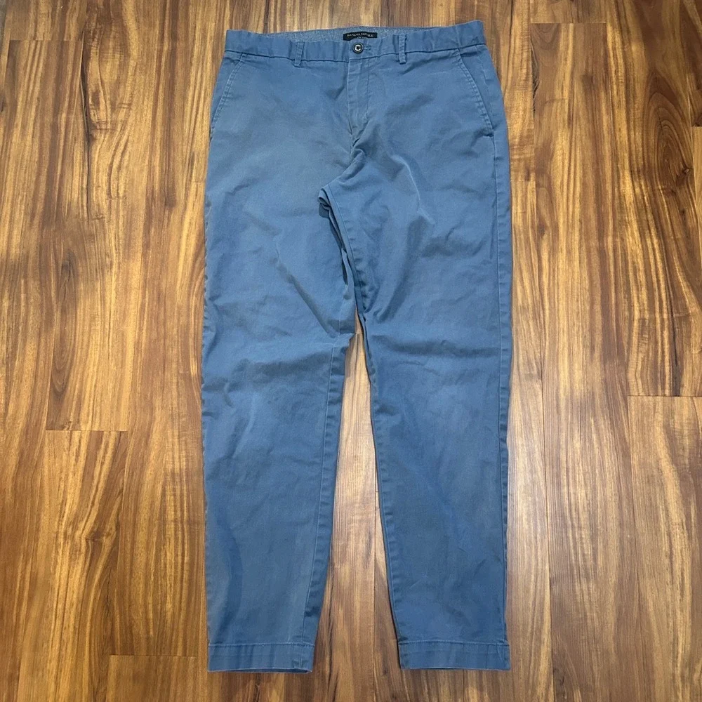 Banana Republic Mason Athletic Tapered Chino Pants Mens 34x32 Lush Blue 338337